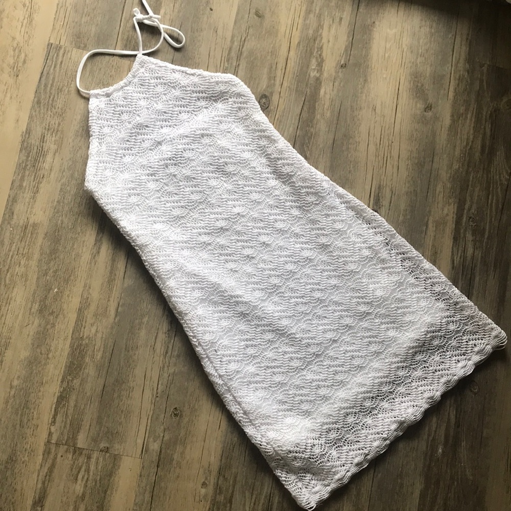 White crochet dress